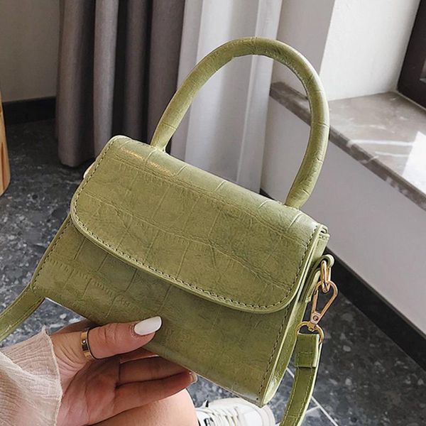 

women retro pure color vintage leather handbag messenger simple crossbody bag