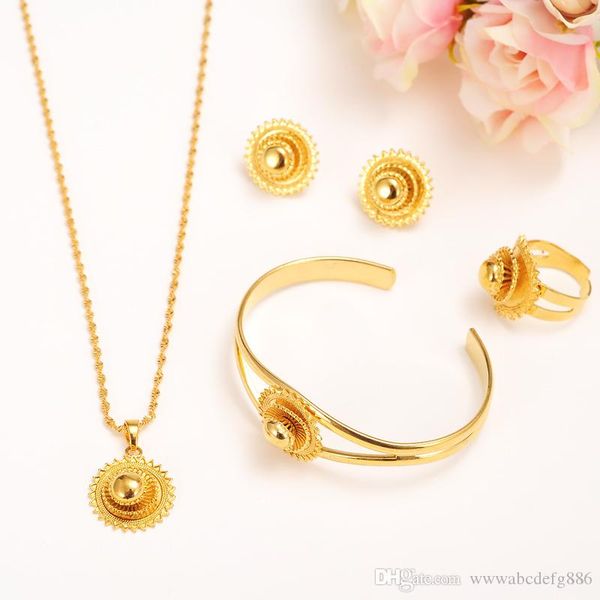 

14k желтого твердого вещества fine gold filled комплект ювелирных изделий невесты глазурь многокамерные lace ожерелье браслет серьги кольцо, Black