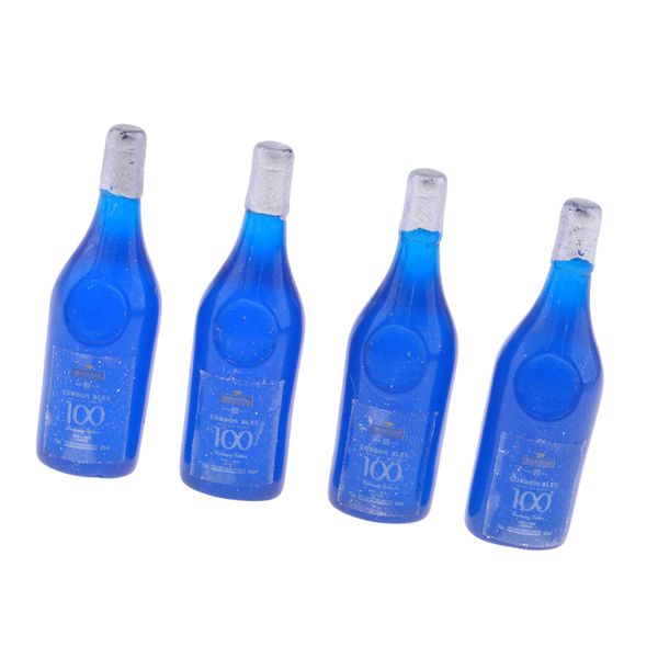 

set of 4 pieces miniatures beer bottles model dollhouse foods accessories