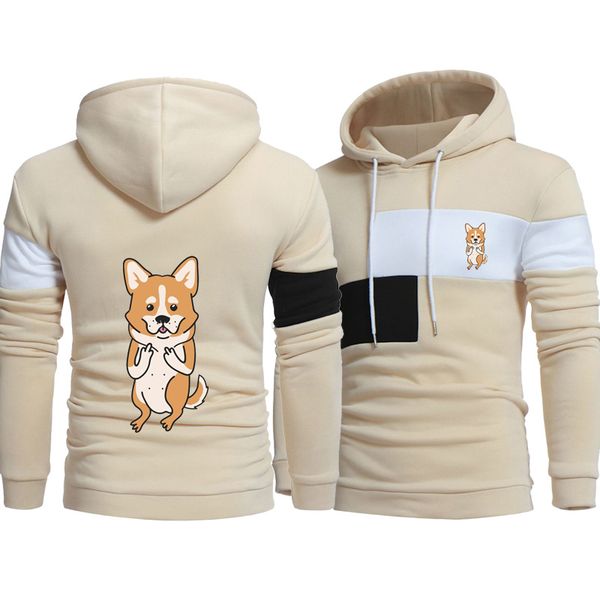 

pullover hooded sweatshirt couples man woman warm spring autumn coat animal dog logo print vividly customized sports & leisure, Black