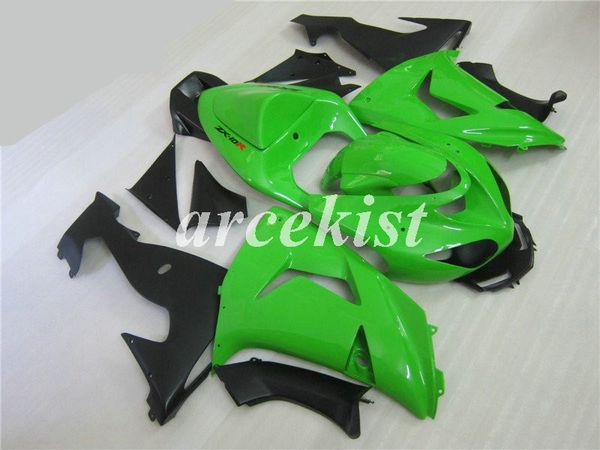 

4 бесплатные подарки новый abs мотоцикл обтекатели комплект, пригодный для kawasaki ninja zx10r zx10r 2006 2007 06 07 10r nice черно-зеленый