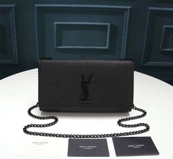 

Высокое качество с коробкой, пылезащитный мешок мода кожаная цепочка сумка плечо женские 210 ysl louis конверт кошелек messenger tote сумки