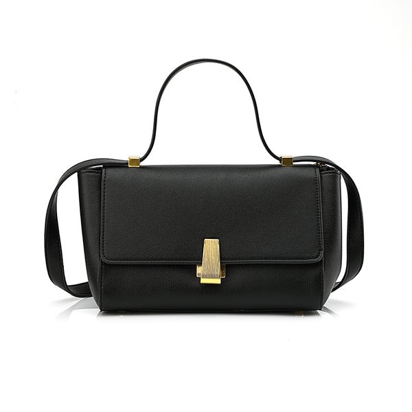 

women shoulder bags one shoulder crossbody bags zipper solid color black simple retro women new messenger office ladies