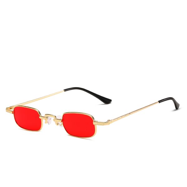 

new personality sunglasses retro small frame sunglasses trend hip-hop decorative lens men's general eyeglasses square sunglasses for wo, White;black