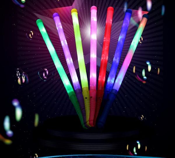 Çok renkli 7 Modları Yanıp sönen LED Gece Işığı Lambası Glow Wand Doğum Noel Partisi festivali Camp Ücretsiz Kargo GB1206 Sticks