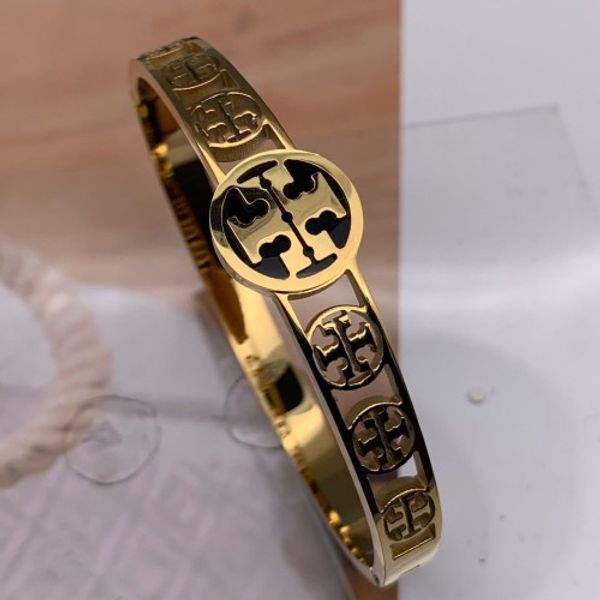 

Ro e gold ilver cuff bangle bracelet engraved logo lettering titanium teel bangle cla ic brand bracelet fine jewelry