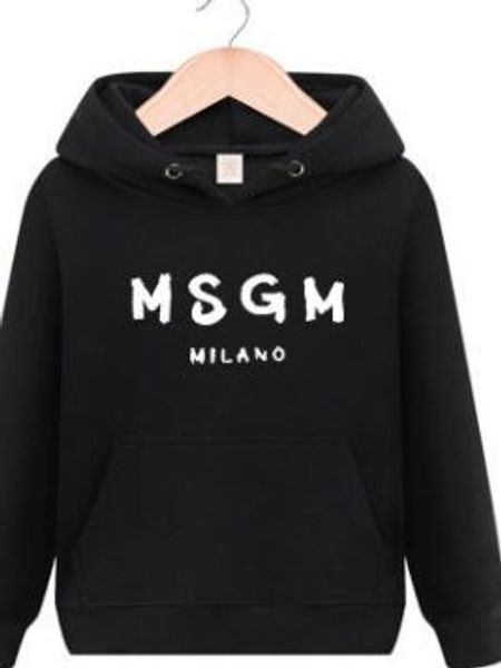 

msgm letters designer men hoodies women fleece hooded fashion stylish sweatshirts, Black