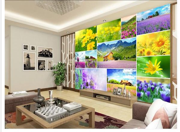 

красивые пейзажи романтические лаванды тв фоне стены фотообои фото обои