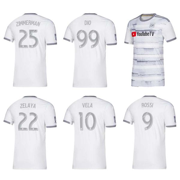 

2020 MLS Los Angeles FC Soccer Jersey 19 20 Away white ROSSI VELA 22 ZELAYA Soccer Shirt ZELAYA ZIMMERMAN DIO Football uniform Sales