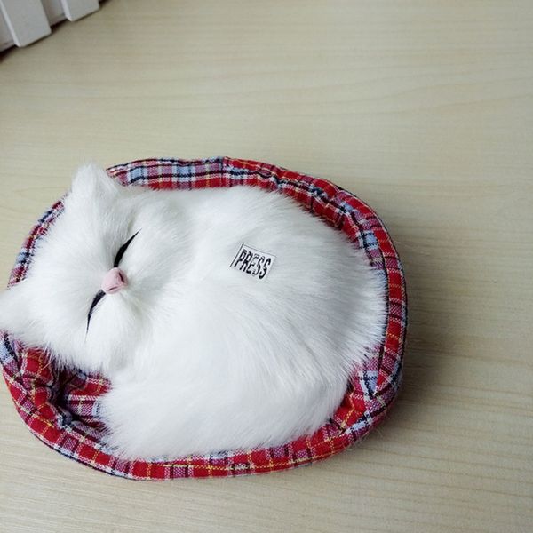

car decorations plush toys lovely simulation animal doll plush sleeping cat toy ornaments