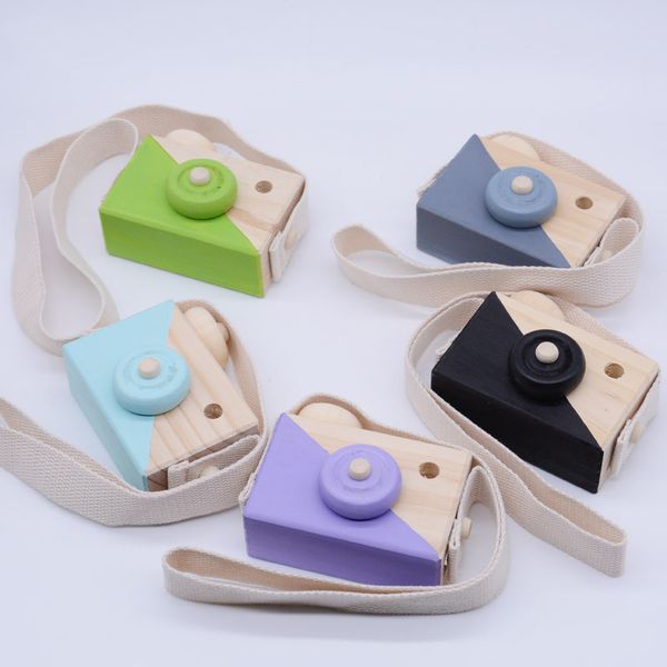 

cute wooden toy camera baby kids hanging camera pgraphy prop nursery decor children educational toy birthday christmas gifts c707-1