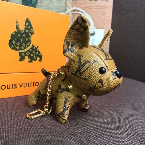 

fashion keychains key buckle purse pendant bags dogs doll chains key buckle 6 colors highly quality with box, Silver