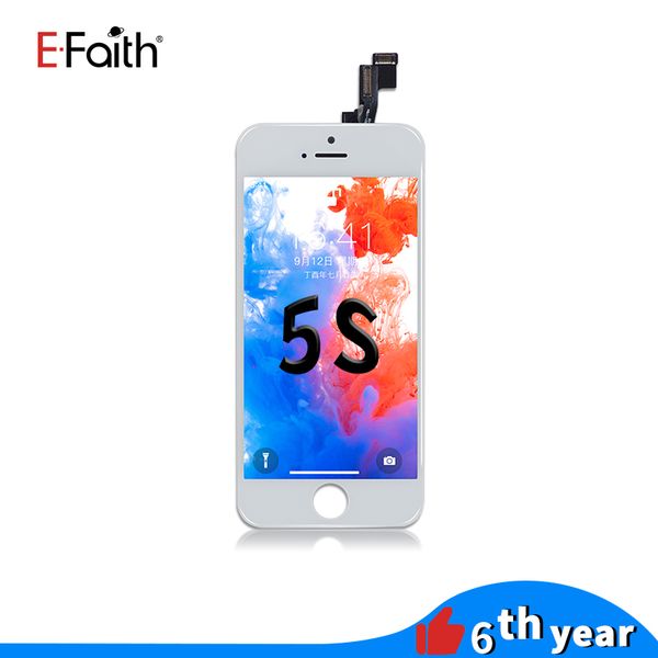 

efaith жк-дисплей с сенсорным экраном дигитайзер полное собрание для iphone 5s телефон замена запасных частей бесплатная доставка