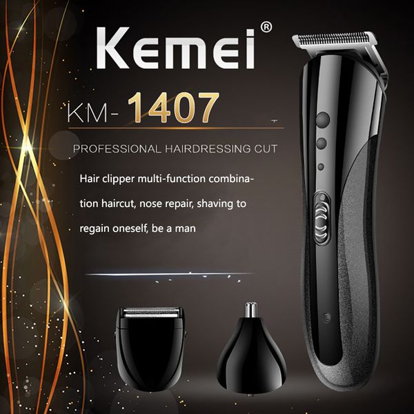 

kemei km-1407 electric cordless hair clipper mens electric hair clippers kit for salon hair styling tools newclipper tzfzh