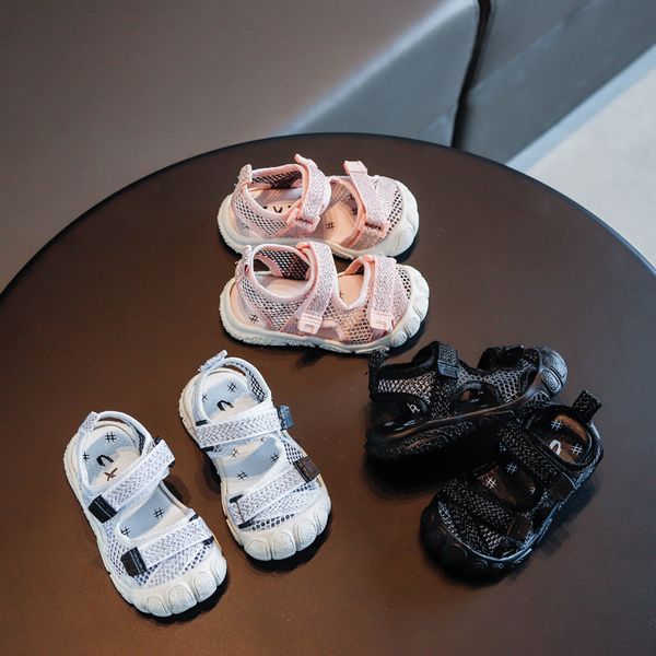 

2020 летние девушки парни сандалии air mesh бич сандал as0323, Black;red