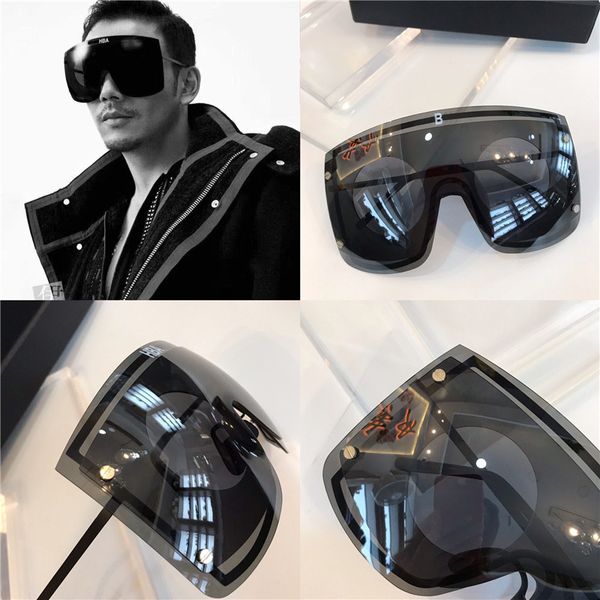 

new fashion sunglasses marz specially designed oversized frame with double-layer lens combination uv400 lens avant-garde style, White;black