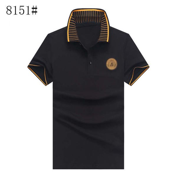 

дизайнер мужские рубашки поло summer luxury polo для мужчин мягкие футболки с вышивкой марка полосатый шейный твердая одежды -3xl1, White;black