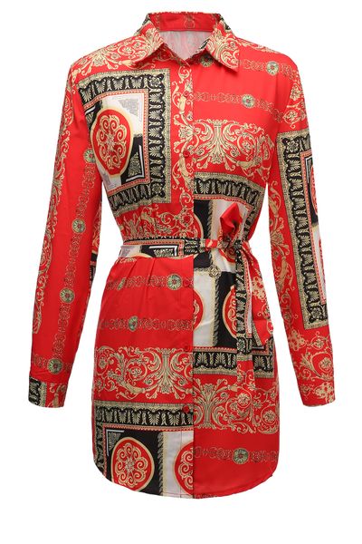 

print women shirt dress casual leopard plus size clothing long sleeved floral dresses luxury female vestidoes dress, Black;gray