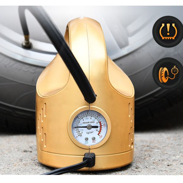 

portable car air compressor tire inflator pump with 3.5m long extended power cord & cigarette lighter plug tire inflator 1164927