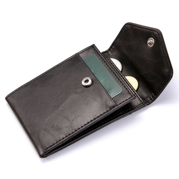 

luxury small genuine leather wallet for men rfid blocking women's credit card holder mini bifold pocket purse, Red;black