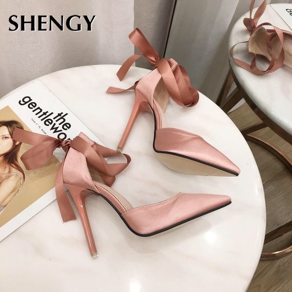 

2020 women summer high heel shoes celebrity wearing 12cm thin heel ladies leather shoes business pointed toe pumps office, Black