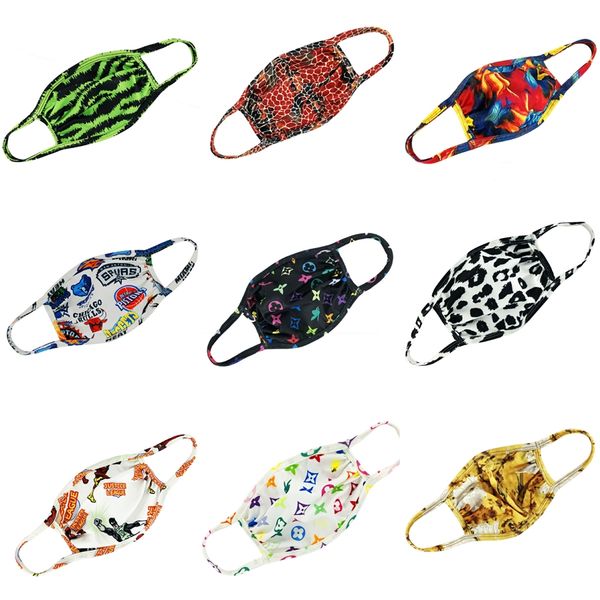 

wholesale in stock beautiful kids mask cotton comfortable girls face masks 3-layer fashion designer printed mask dustproof earloop ma #, Black