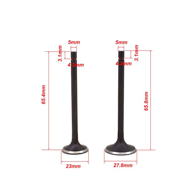 

motorcycle engine valve intake exhaust stem valve for gy6-150 157qmj go carts dirt bike atv scooter moped taotao
