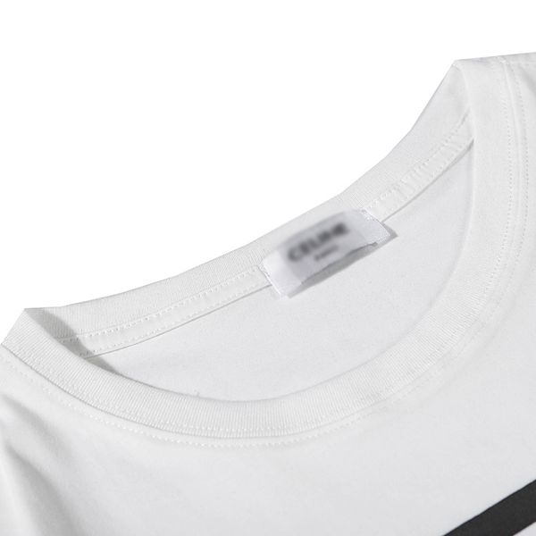 

20ss / celine ретро дизайнера поло мужской продажи роскоши ctide письмо приливов фуфайки продажи верхних вышитых платформ luminous частного, White;black