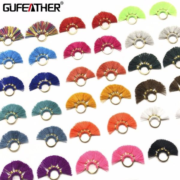 

gufeather l121/2cm mini tassel/jewelry accessories/earring accessories/metal ring tassel/earring making/diy handmade/2pcs
