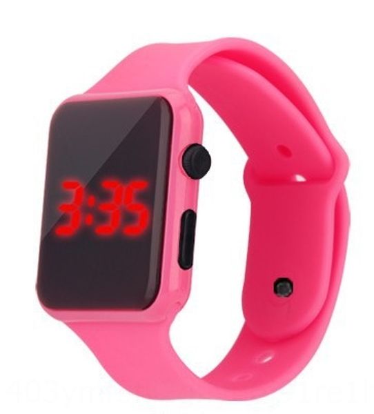 

casual led student electronic bracelet couple silicone silicone bracelet watch mini led sports watch, Blue