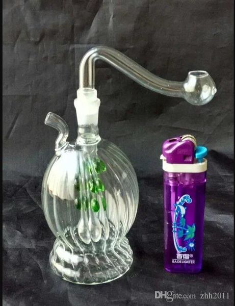 Grape crepe barriga redonda bongs acessórios, atacado bongs de vidro acessórios, hookah vidro, tubulação de água fumar frete grátis