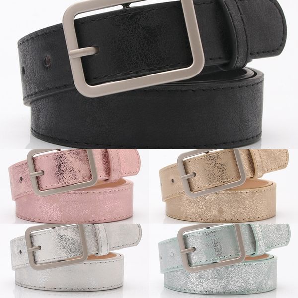 

pbe4r women's all-match alloy japanese buckle pu-face fashionable women's all-match pin alloy japanese pin buckle belt pu-face fas, Black;brown