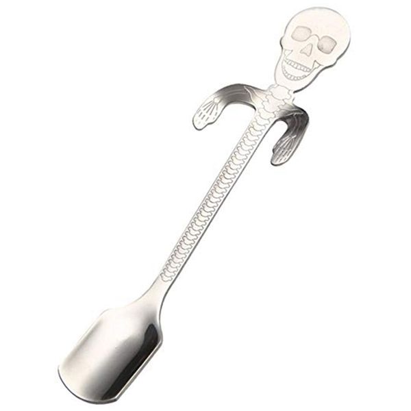 

4pcs creative hanging cup cartoon spoon skull handle coffee spoon cream spoon