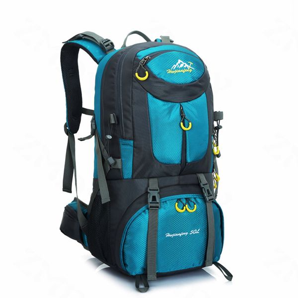 

50l waterproof hiking backpack camping bag outdoor travel equipment sport package climbing rucksack huwaijianfeng