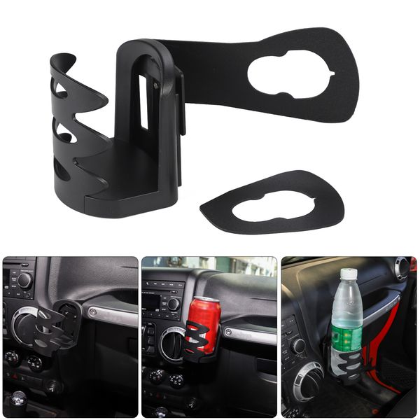 

black car bracket car water cup holder section a for jeep wrangler jk 2012-2017 car interior accessories