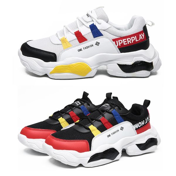 

men platform sneakers triple black white leather suede mens flat outdoor sport trainer jogging walking casual shoe size 40-44