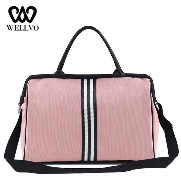 

сумки портативный дорожная сумка женский большой вещевой мешок багажа мужчины выходные нейлон овернайт полосатый женщины сумки bolsas viaje