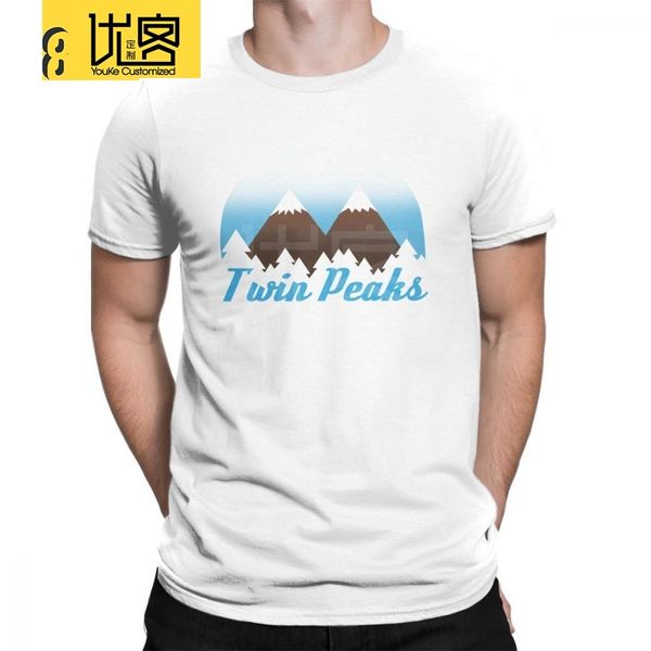 

twin peaks t shirts classic crew neck tee shirts men 2018 fashion t-shirt pure cotton short sleeved large size classic tv series, White;black