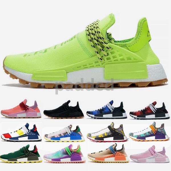 

nmd human race pharrell williams bbc infinite species know soul sun calm solar pack hu trail men women designer running shoes, White;red