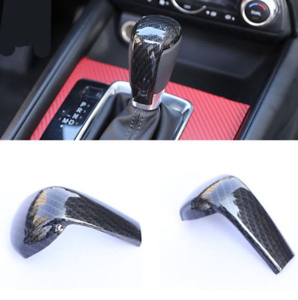 

carbon fiber inner gear shift knob cover trim fit for mazda cx-5 cx5 2017 2018