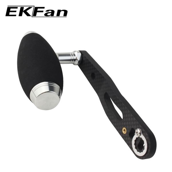 

ekfan t-shaped carbon fiber fishing handle 8*5 double holes fishing reel rocker for trolling wheel