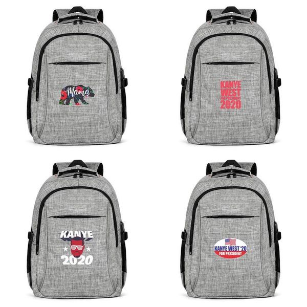 

kanye-west-2020-president fashion sports backpack, design cool character durable and convenient suitable for school traveling backpack