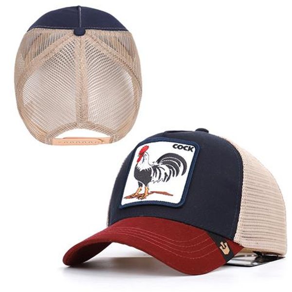 

summer trucker hat with snapbacks and animal embroidery for adults mens womens / adjustable curved baseball caps / designer sun visor, Blue;gray