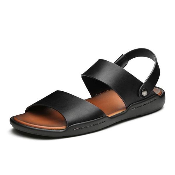 

2019 men beach sandals outdoor walking summer beach anti-skid water shoes big size soft s-220, Black