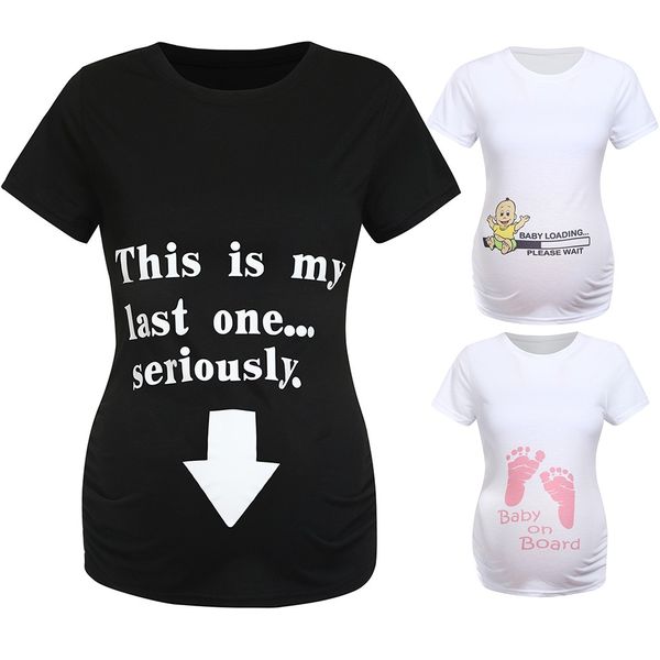 

Women Pregnant Maternity Clothes Short Sleeve Letter Print Tops Pregnancy Shirt Breastfeeding Clothes Ropa Premama Embarazadas