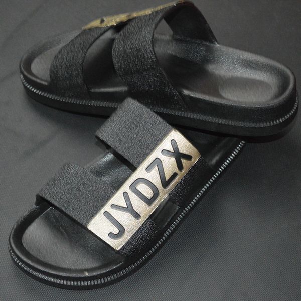 

new korean edition summer men and women double pole slippers indoor and outdoor lovers household personality character slippers men fashion, Black