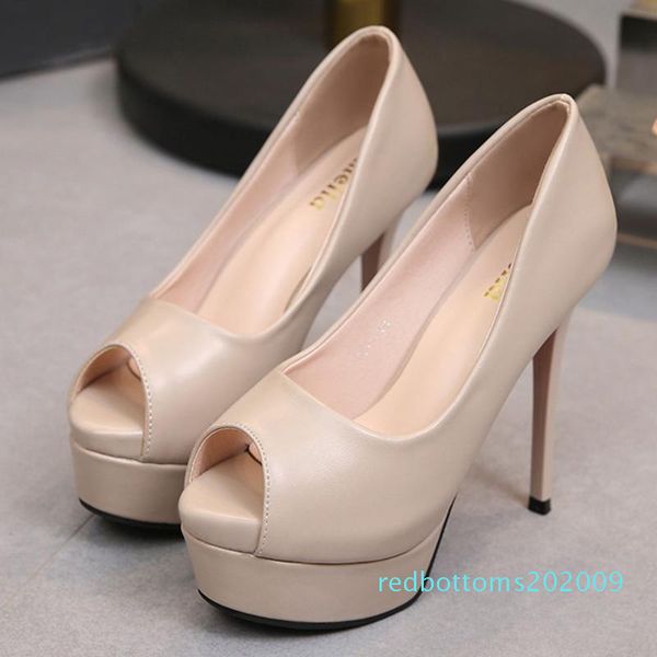 

bonjomarisa новых дамы моды super high тонкие каблуки насосы сладкая высокая платформа партия насосы женщина elegant shallow обувь женщина r, Black