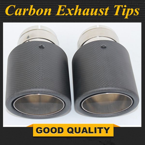 

1 pair: car styling inlet 51mm to outlet 89mm style carbon exhaust tip, escape stainless steel universal muffler tip