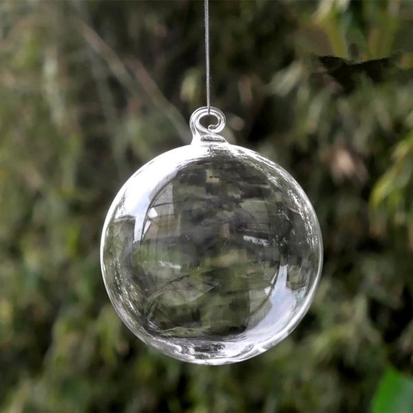 Acheter Diamètre 10cm Pack Boule De Noël Transparent Verre Globe Hôtel école Fenêtre Décoration De Mariage Boule De Verre Noël Jour De 6979 Du