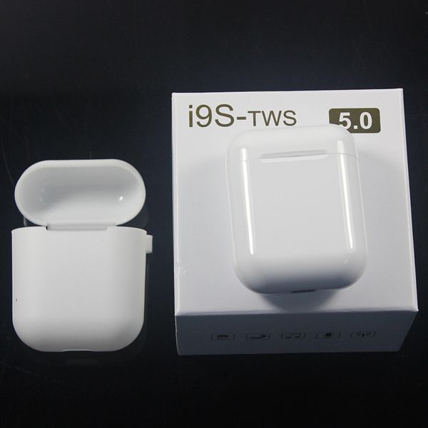 

50pc i9 tw port wirele earphone bluetooth v5 0 with ilicone ca e mart magnetic charger box twin earbud for iphone x xr android